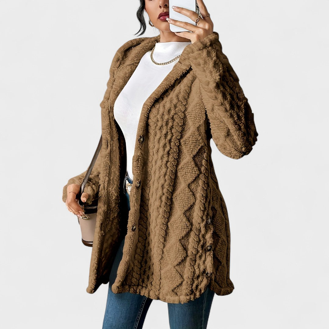 Amalia™ | Cardigan accogliente con cappuccio