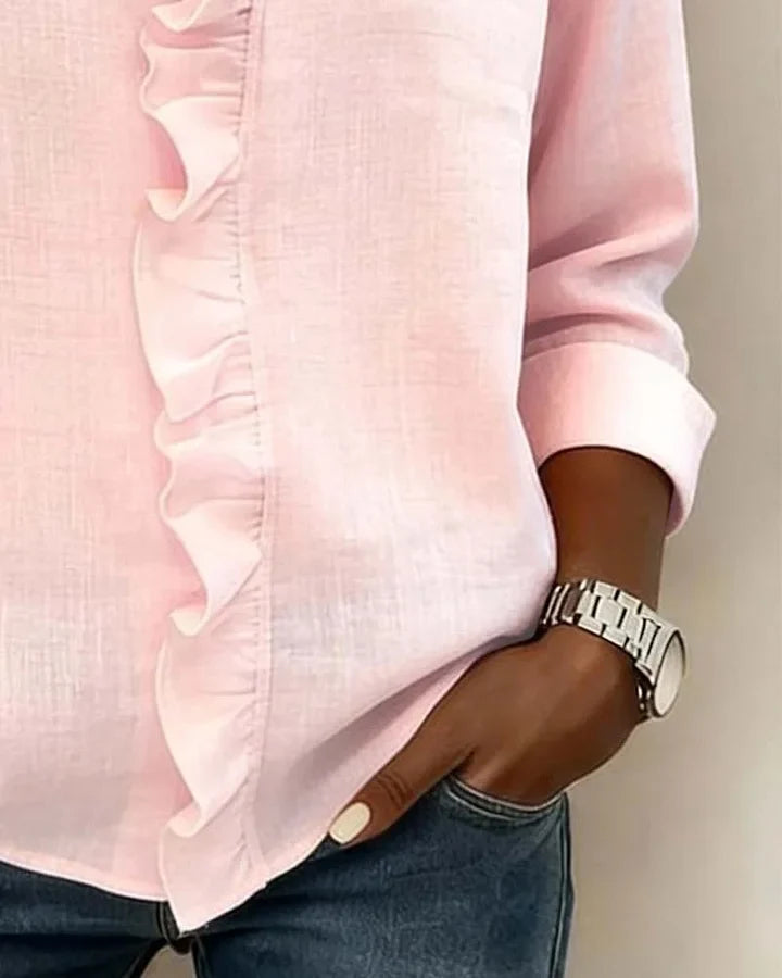 Indie · Blusa con volant e scollo a V