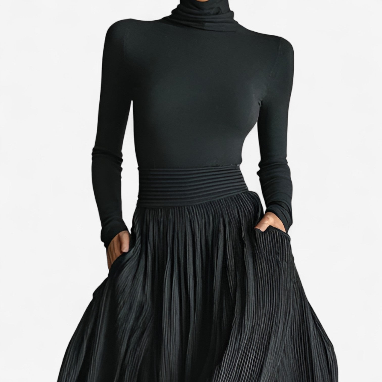 RAQUEL | Vestito maxi a vita alta