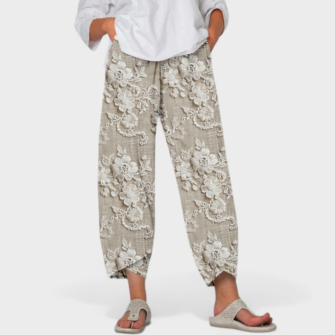 Graciela™ | Pantaloni floreali elasticizzati e comodi