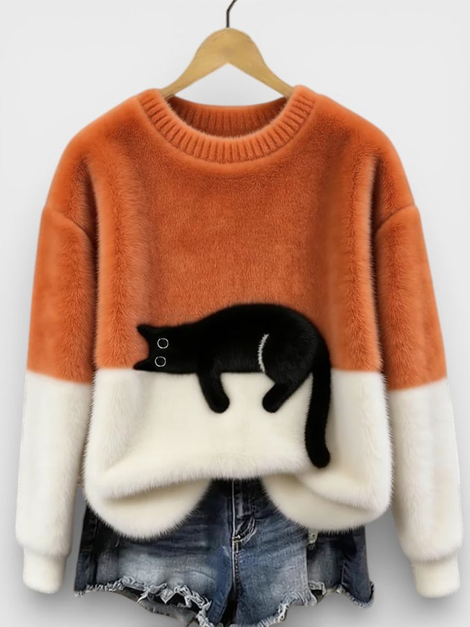 Luna™ | Felpa con grafica di gatto