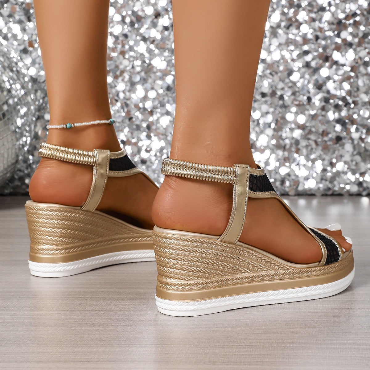 Cristina™ | Sandali ortopedici eleganti con zeppa