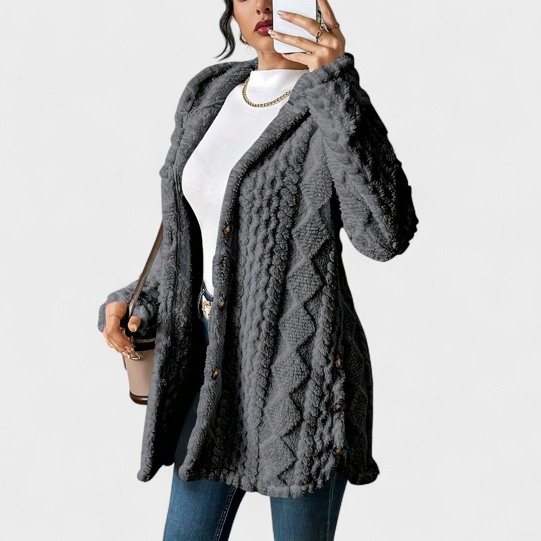 Amalia™ | Cardigan accogliente con cappuccio