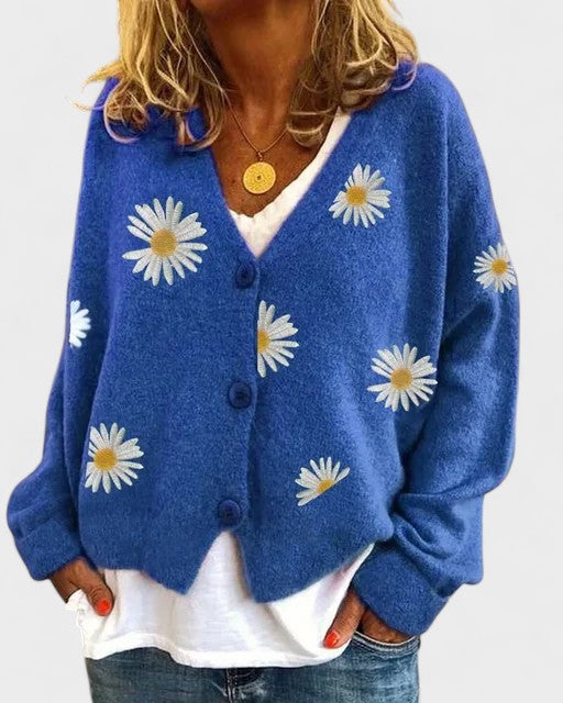 Teresa™ | Cardigan con ricamo floreale