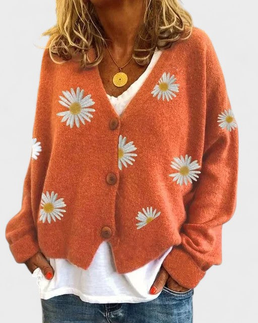 Teresa™ | Cardigan con ricamo floreale