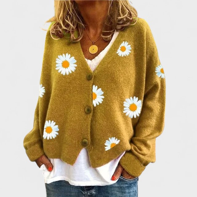 Teresa™ | Cardigan con ricamo floreale