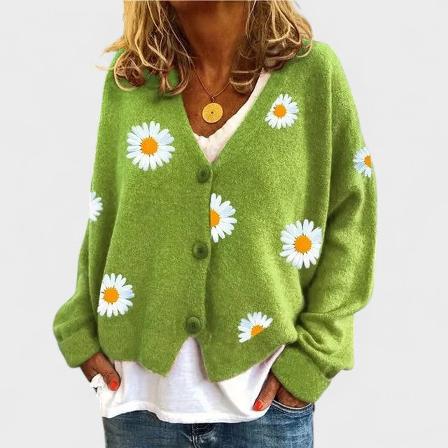 Teresa™ | Cardigan con ricamo floreale
