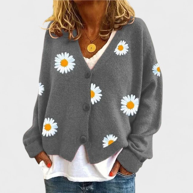 Teresa™ | Cardigan con ricamo floreale