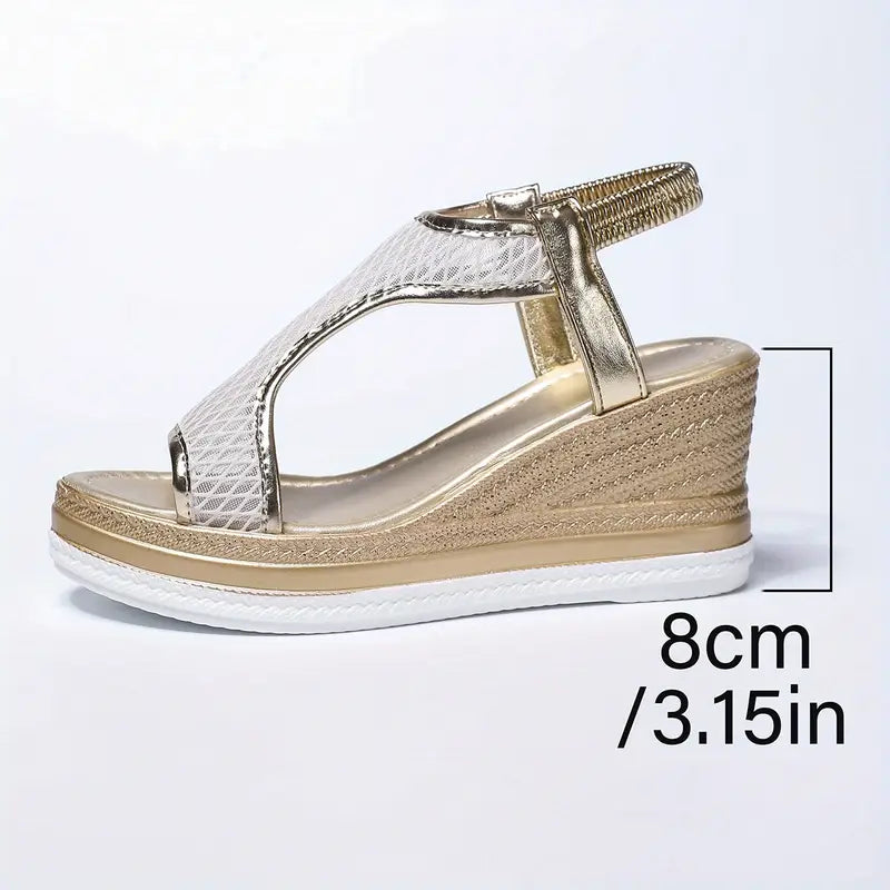 Cristina™ | Sandali ortopedici eleganti con zeppa