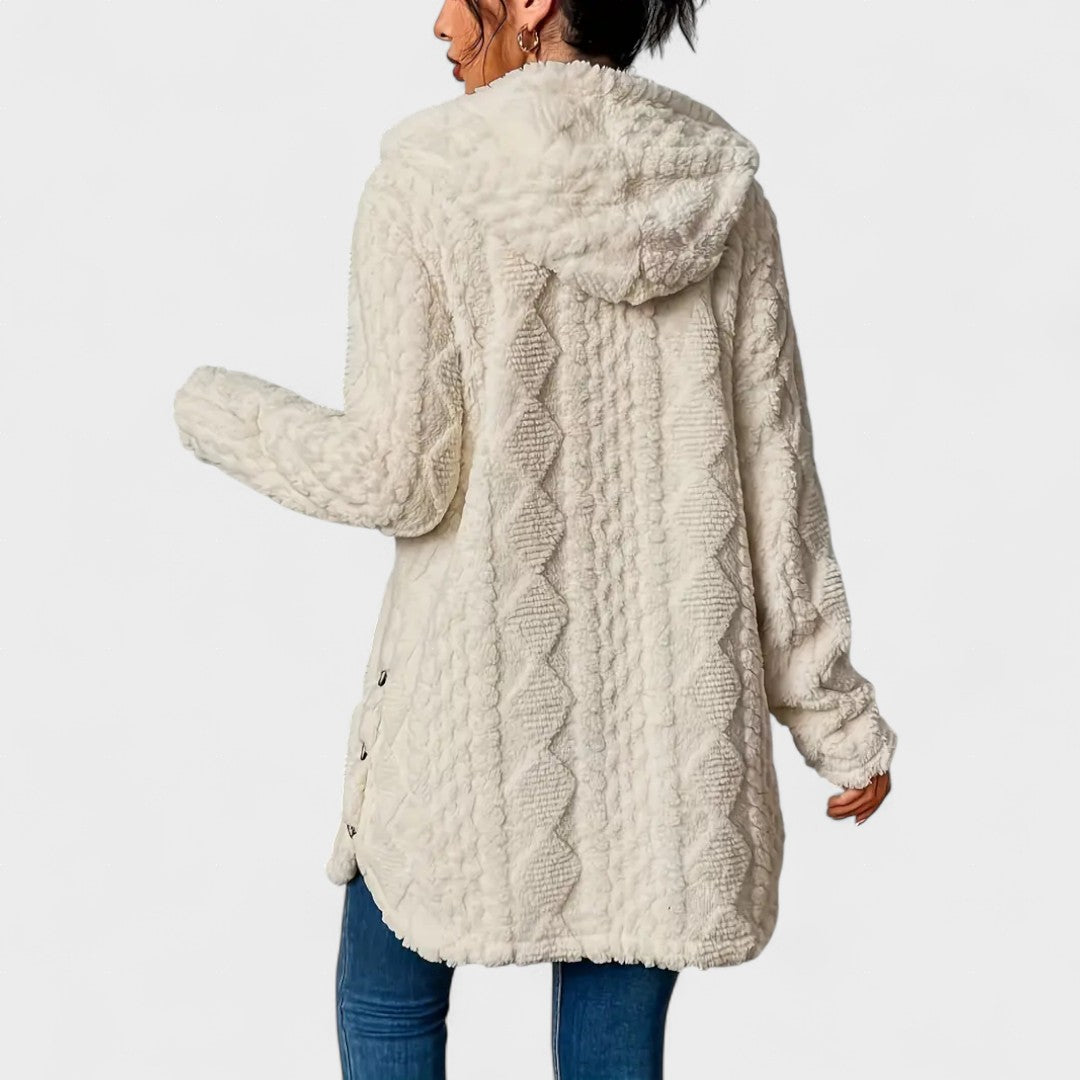 Amalia™ | Cardigan accogliente con cappuccio