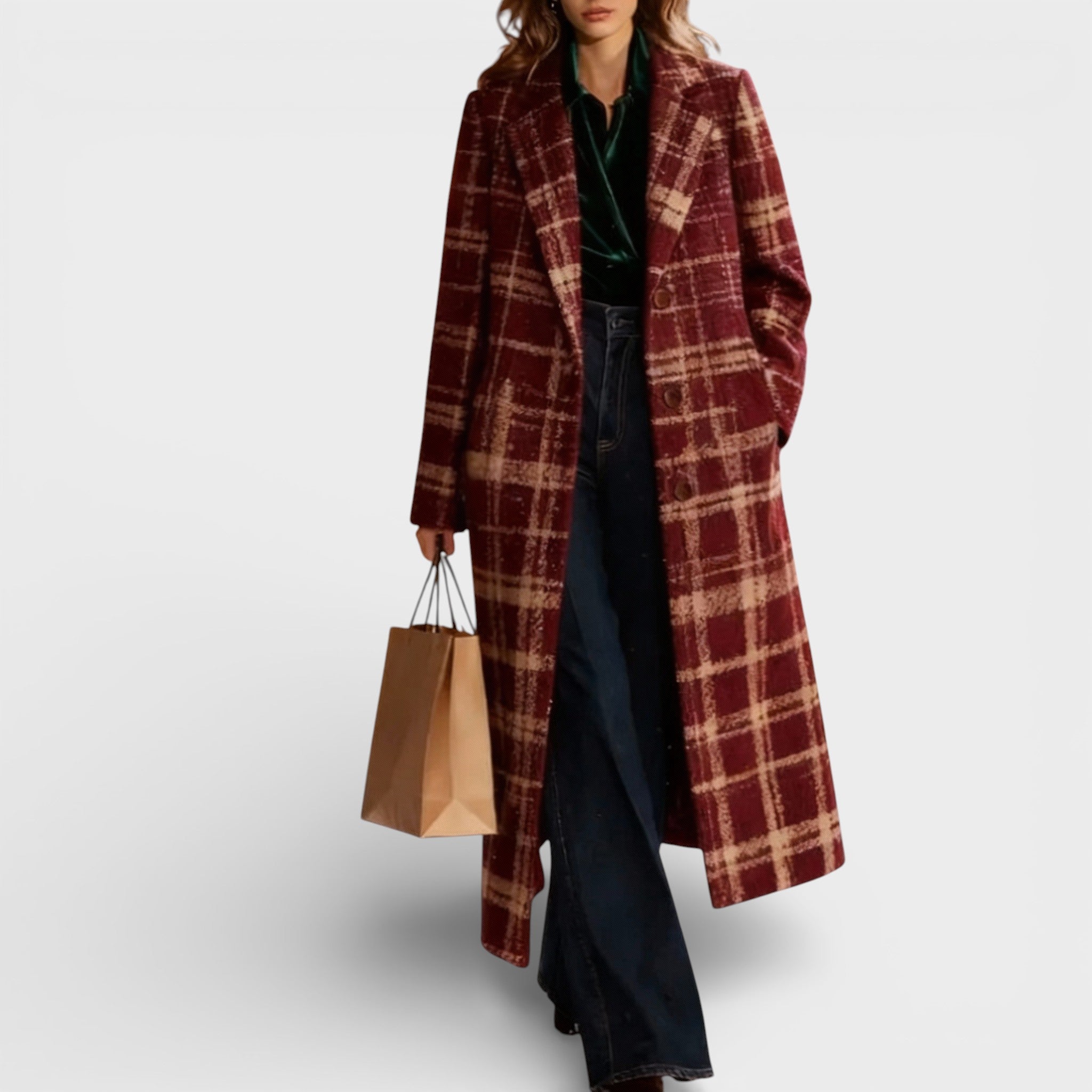 Benita™ | Cappotto classico a quadri