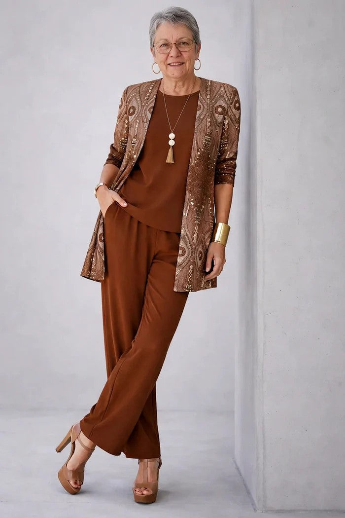 Completo Donna Coordinato 3 Pezzi dallo Stile Chic e Casual