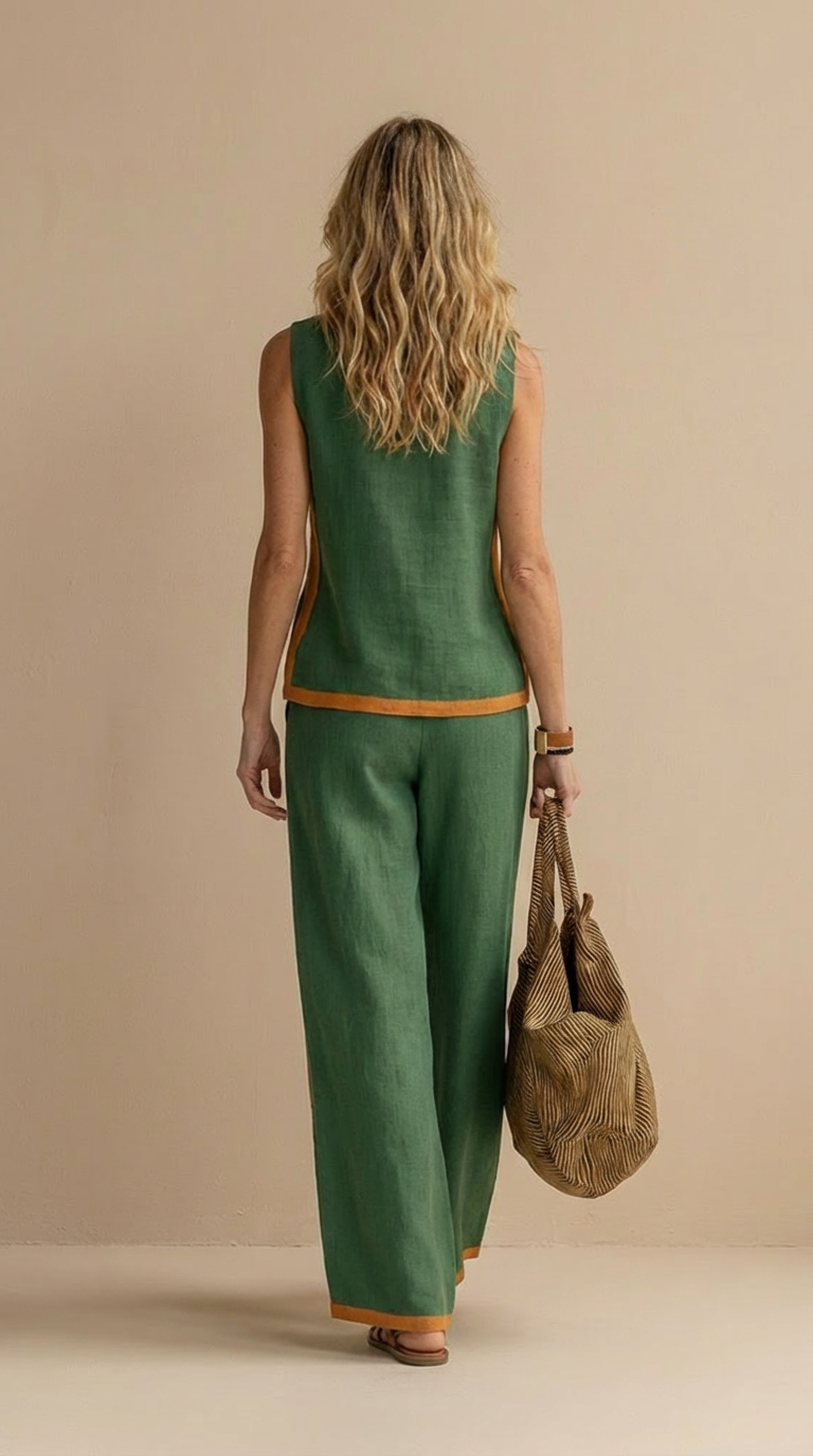 Paula™ | Completo elegante e comodo in lino e cotone