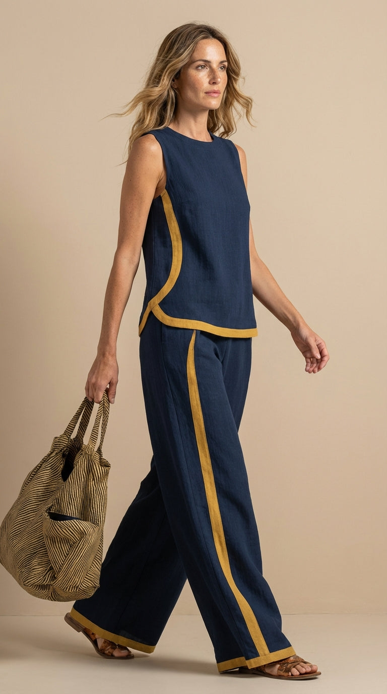 Paula™ | Completo elegante e comodo in lino e cotone