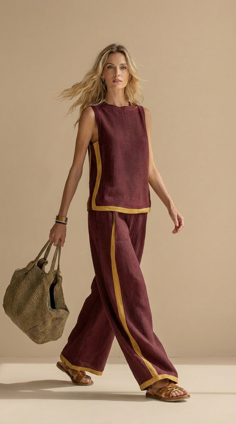 Paula™ | Completo elegante e comodo in lino e cotone