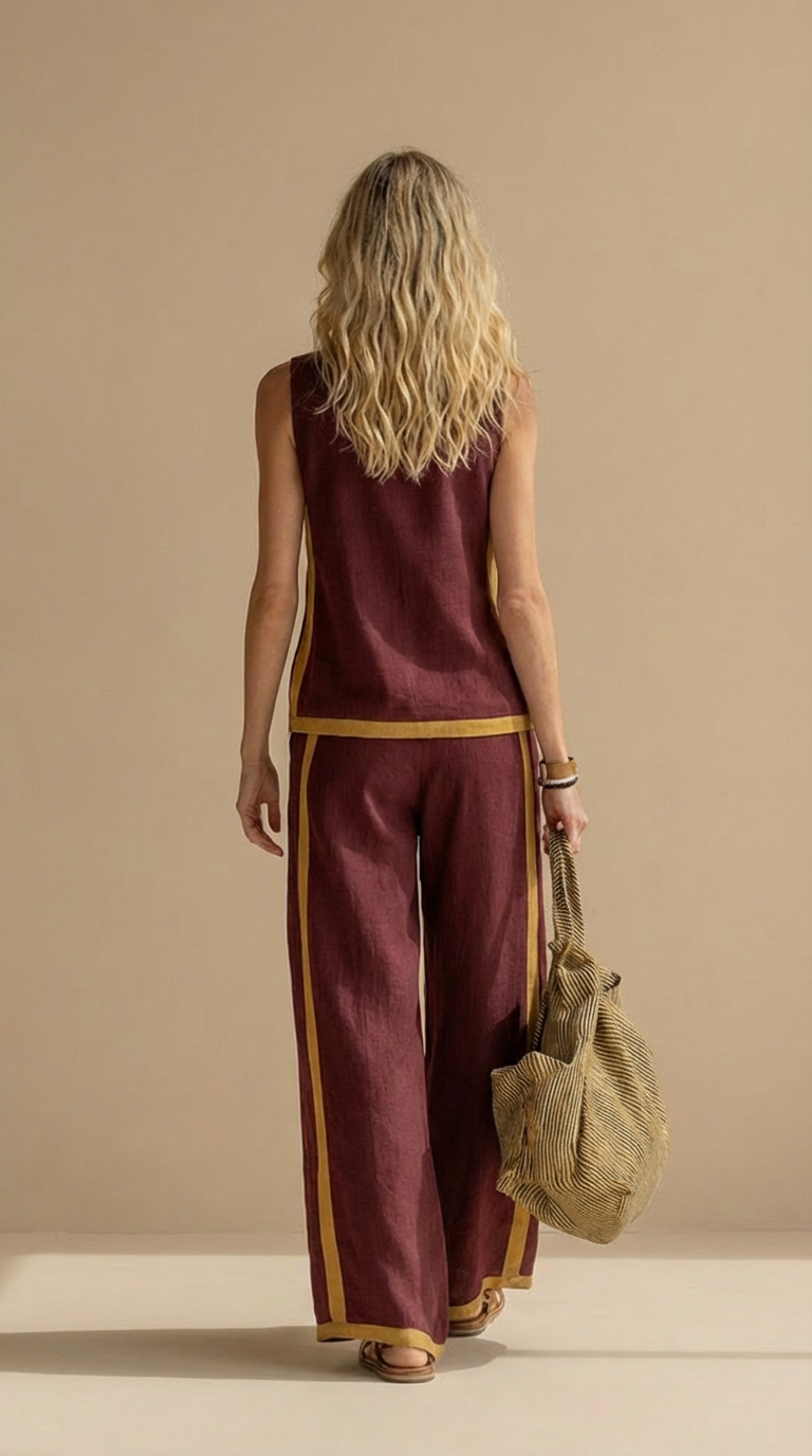 Paula™ | Completo elegante e comodo in lino e cotone