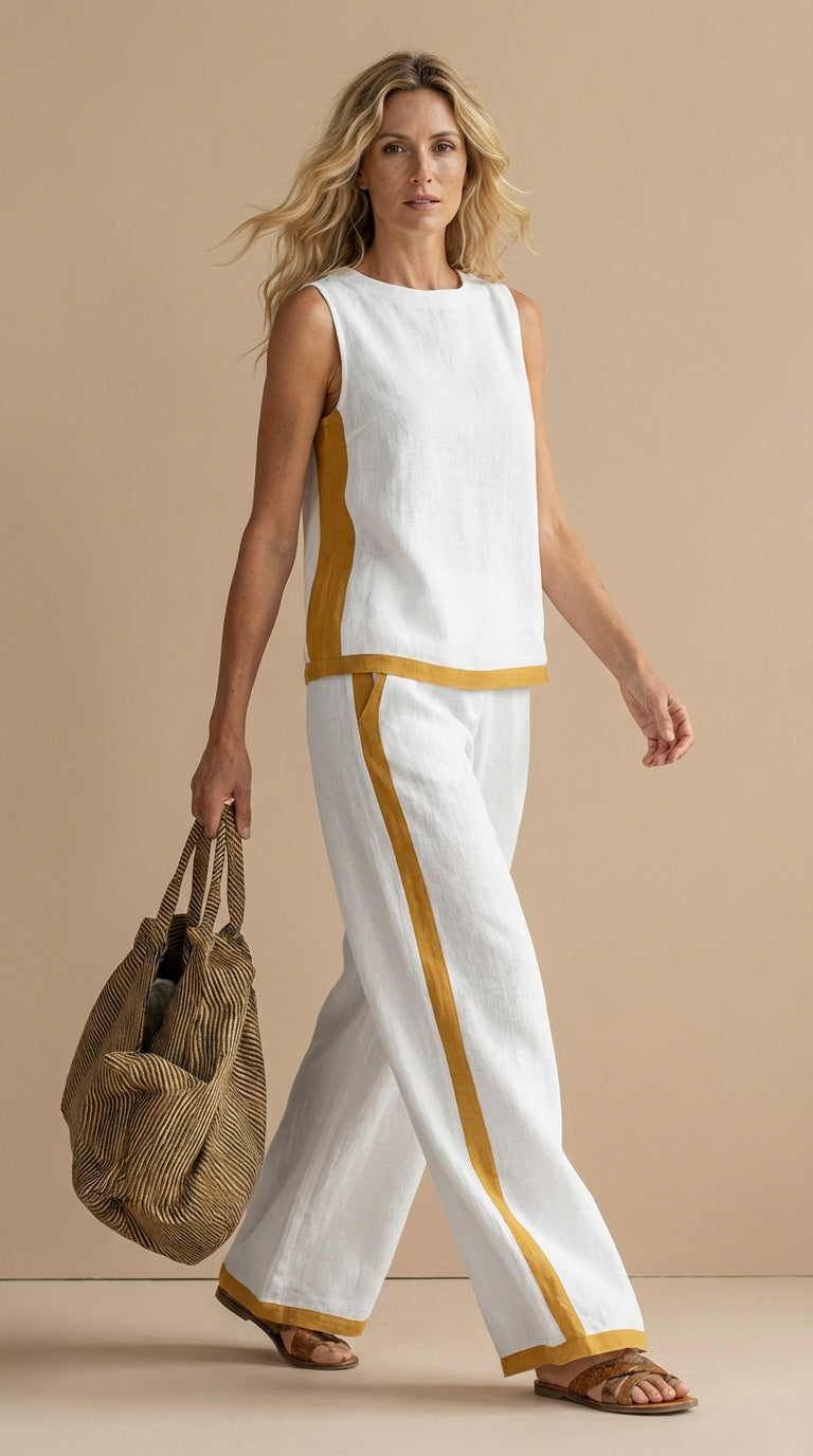 Paula™ | Completo elegante e comodo in lino e cotone