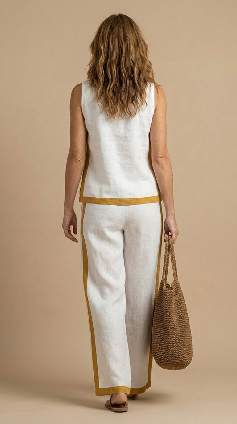 Paula™ | Completo elegante e comodo in lino e cotone