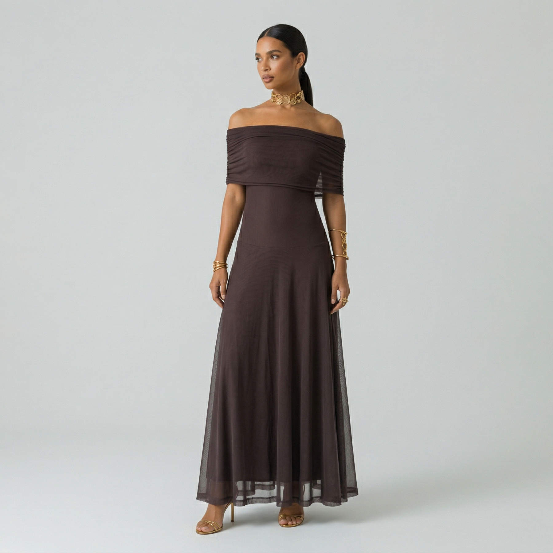 Giorgina – Vestito Maxi Off-Shoulder