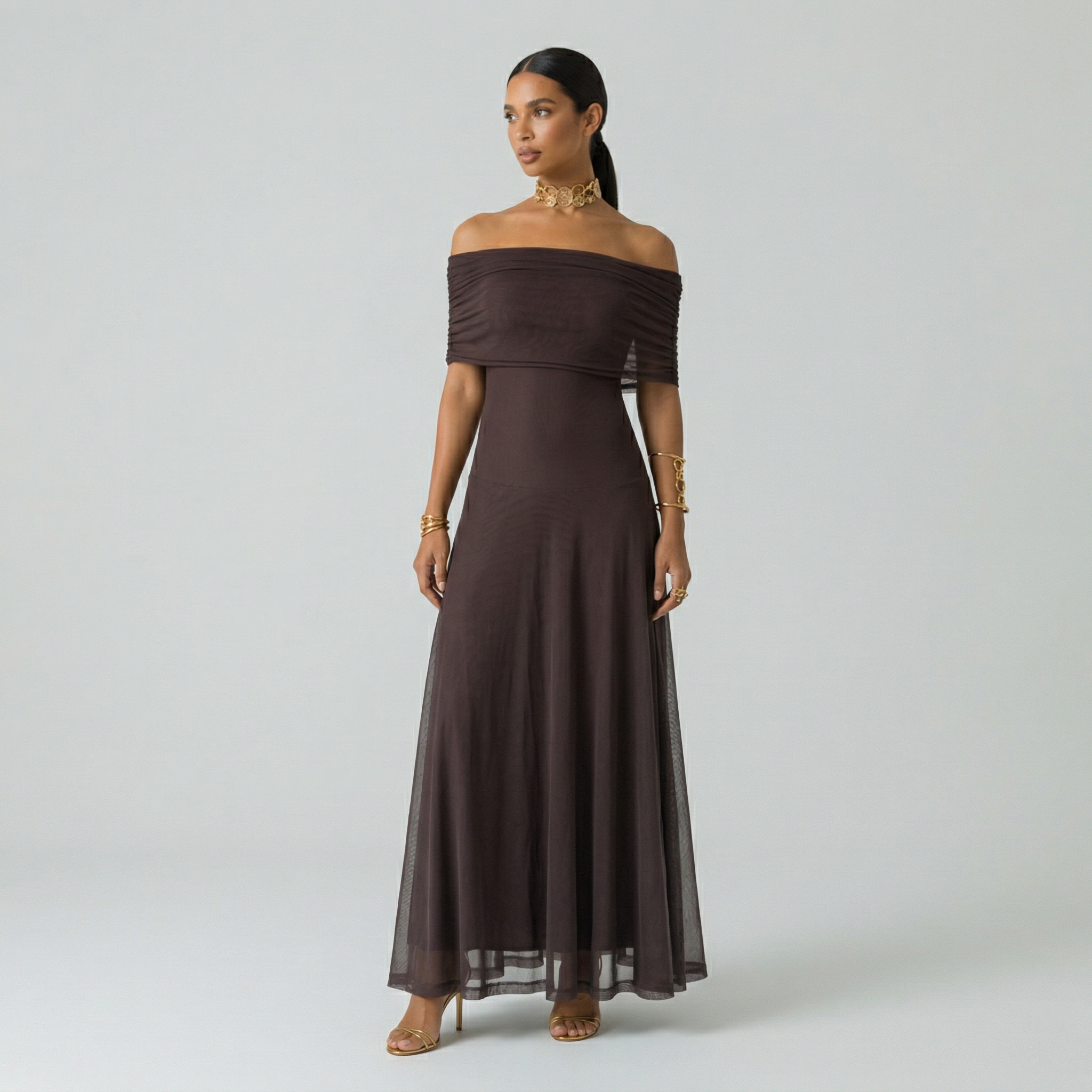 Giorgina – Vestito Maxi Off-Shoulder