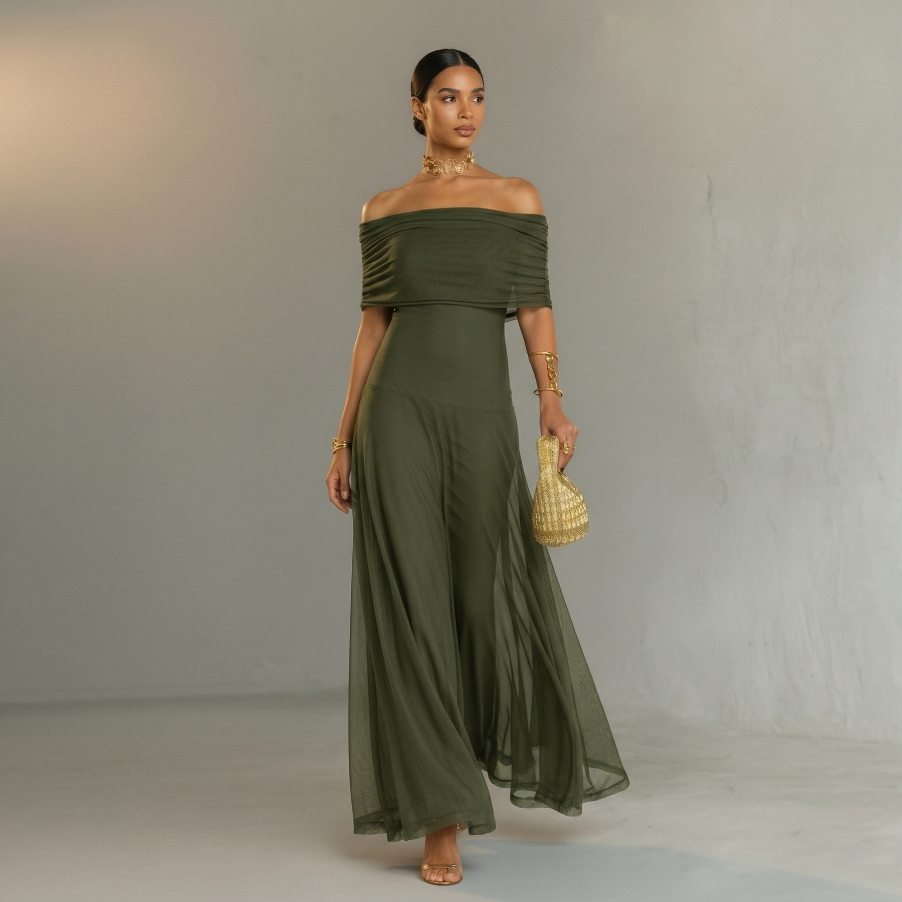 Giorgina – Vestito Maxi Off-Shoulder