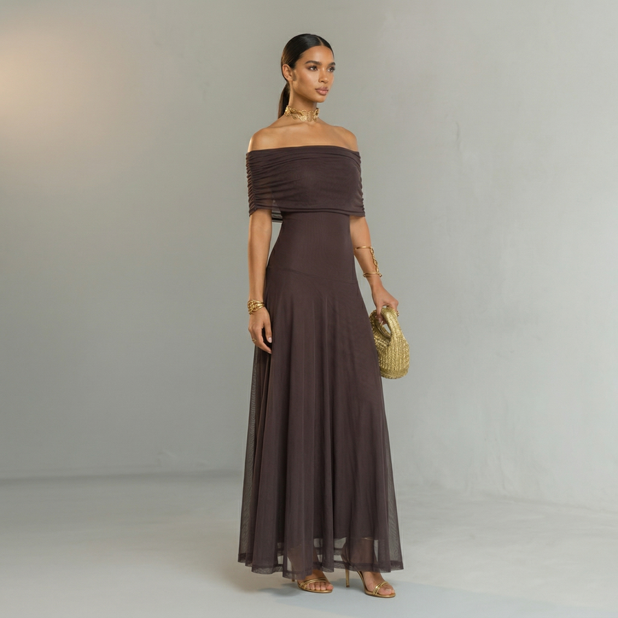 Giorgina – Vestito Maxi Off-Shoulder