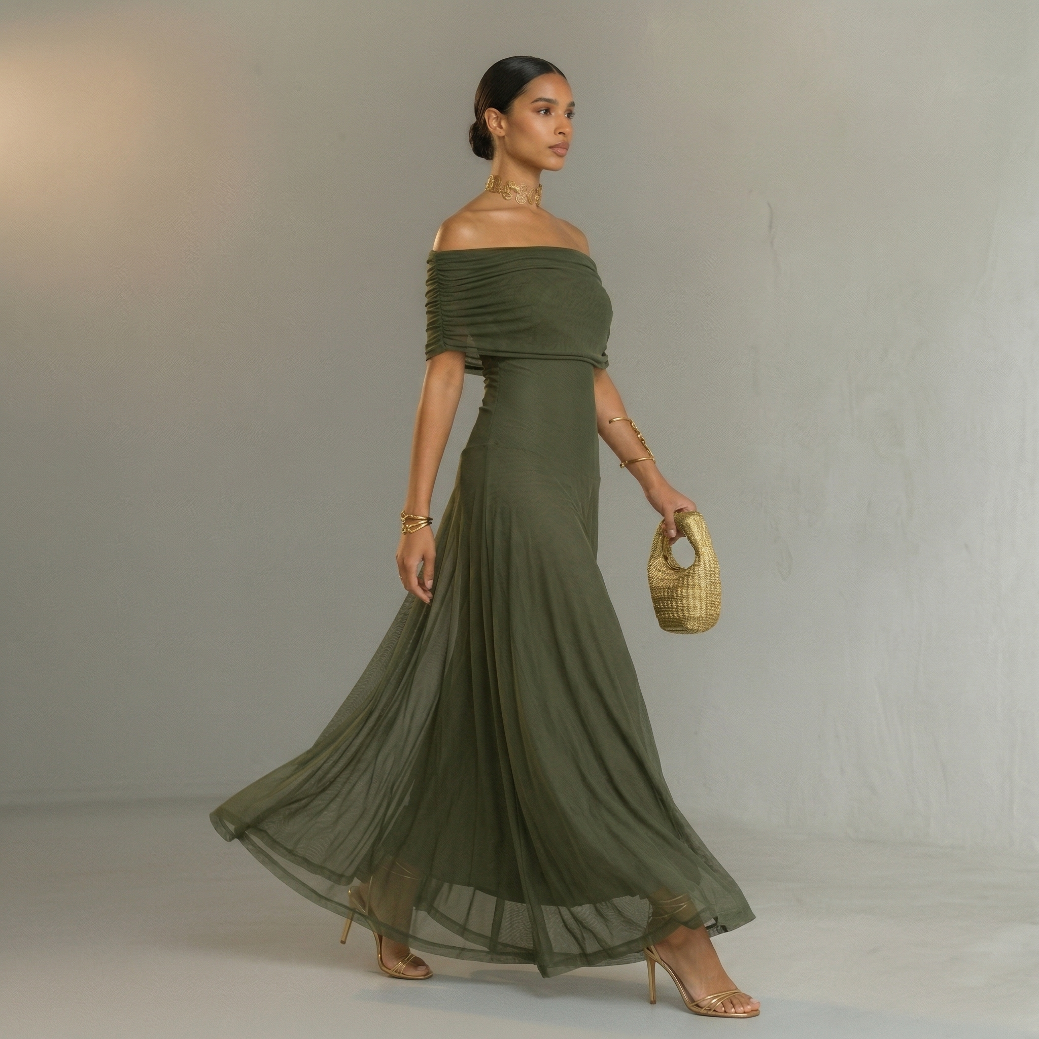 Giorgina – Vestito Maxi Off-Shoulder