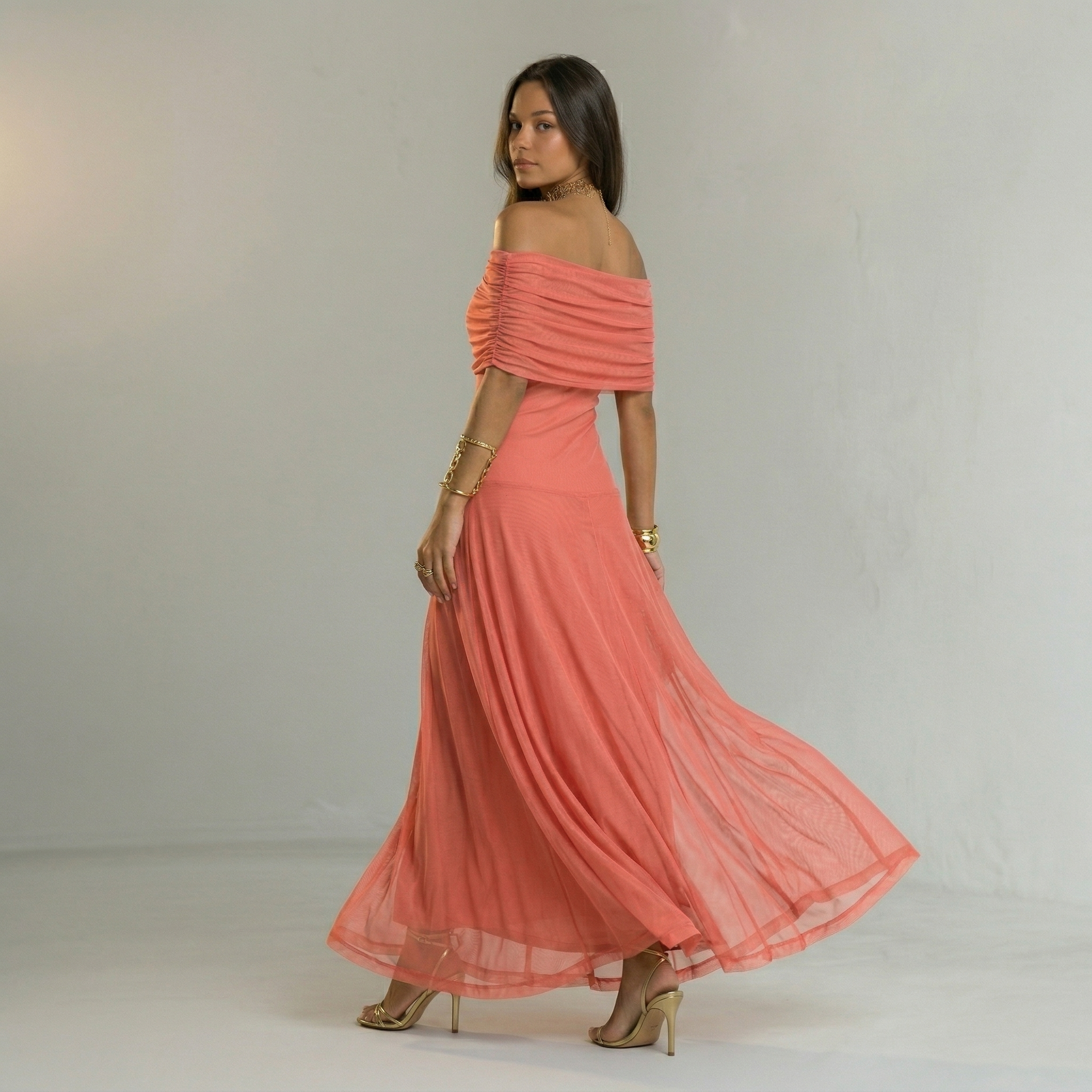 Giorgina – Vestito Maxi Off-Shoulder