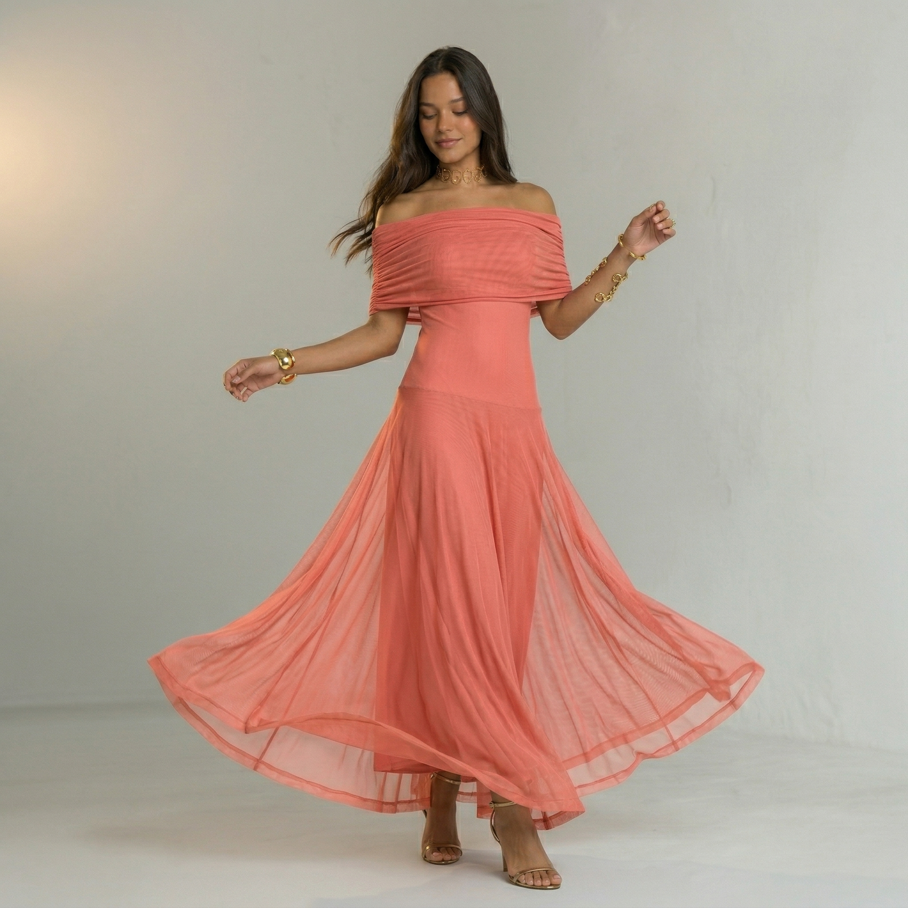 Giorgina – Vestito Maxi Off-Shoulder