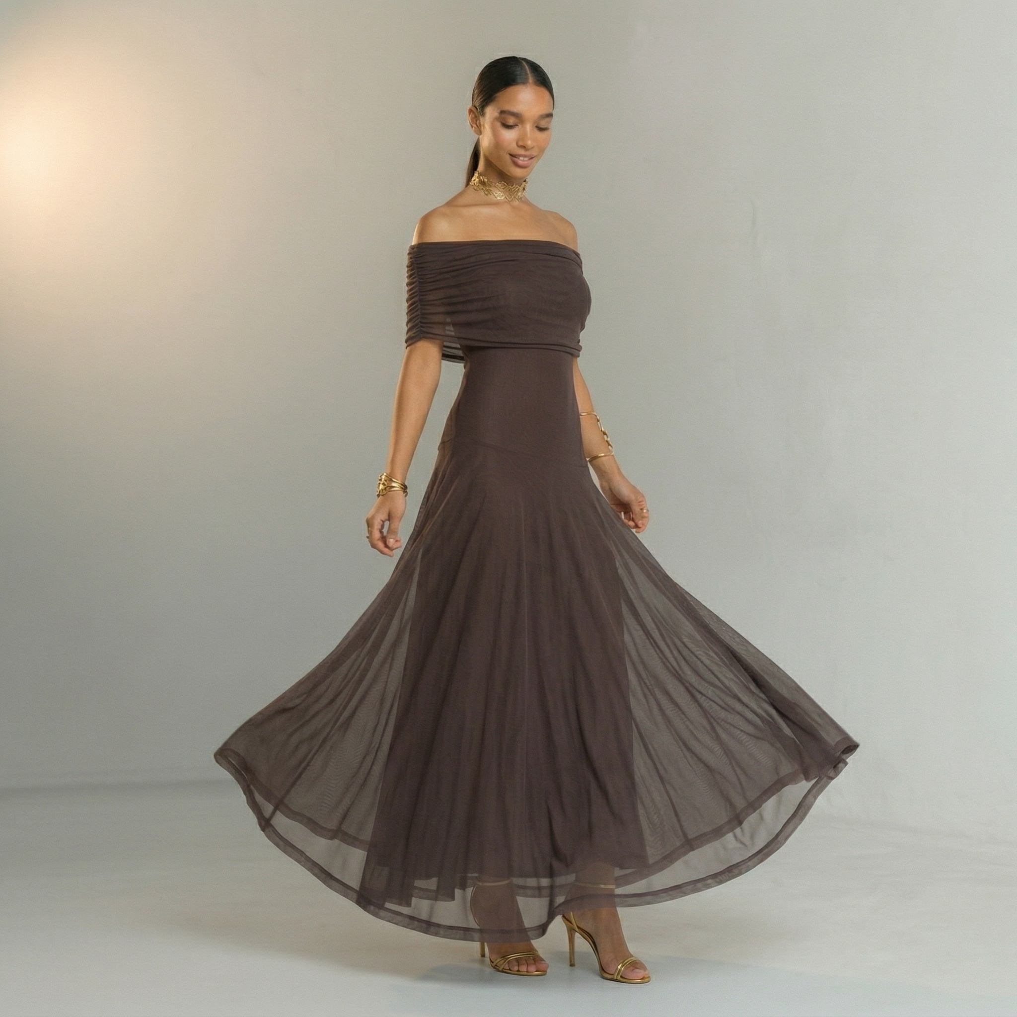 Giorgina – Vestito Maxi Off-Shoulder