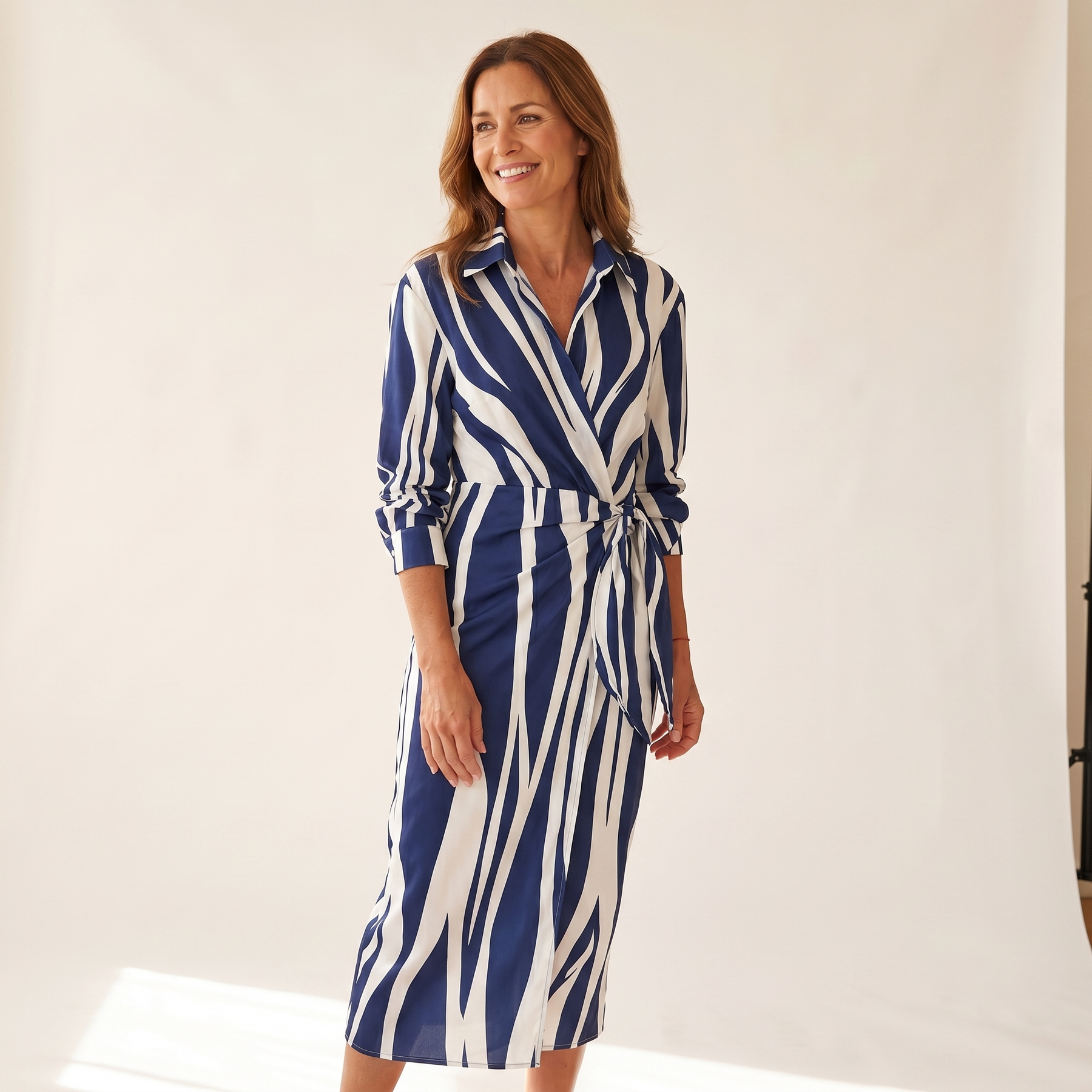 Cecilia | Abito Elegante a Righe