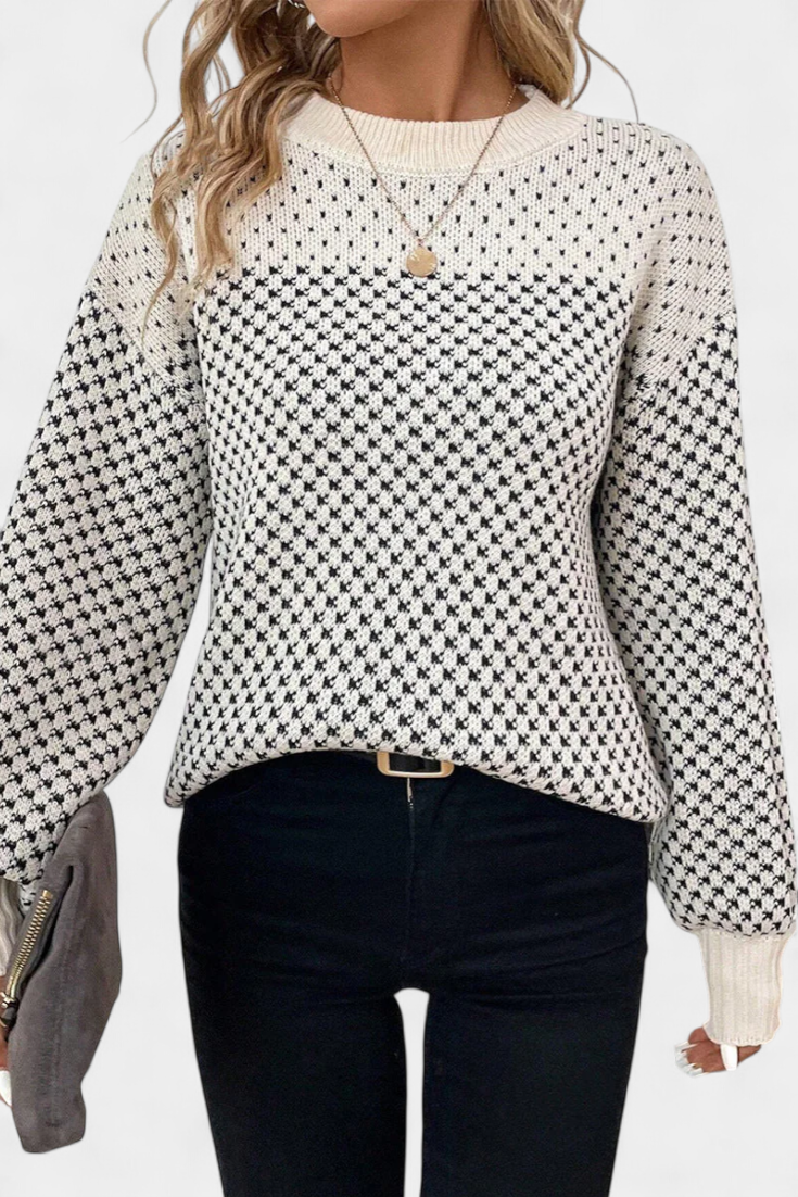 Rachael™ | Maglione a Collo Rotondo in Blocchi di Colore