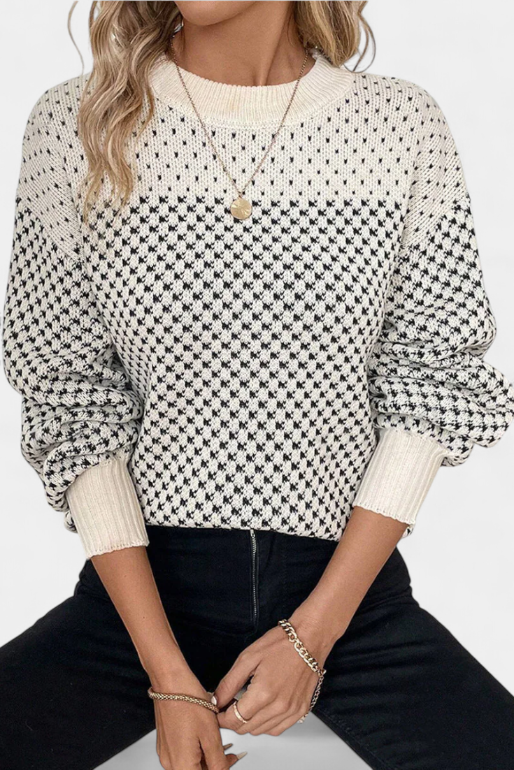 Rachael™ | Maglione a Collo Rotondo in Blocchi di Colore