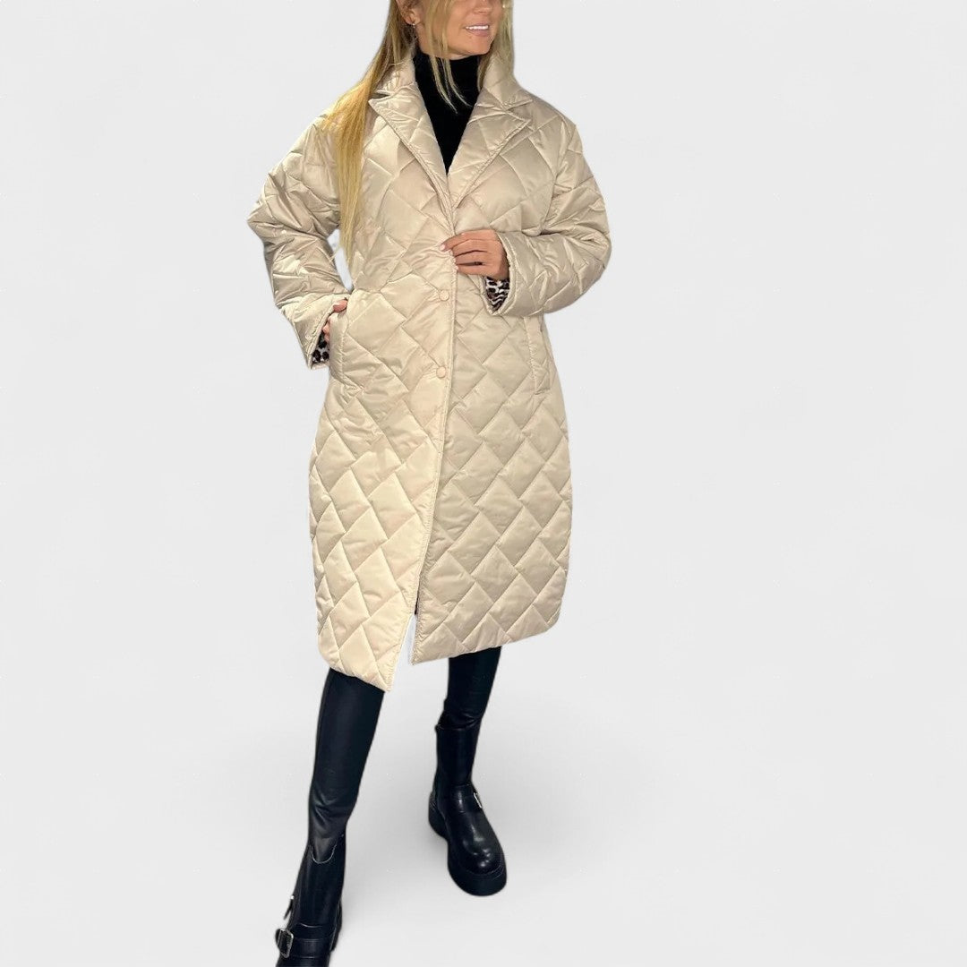 Isela™ | Cappotto reversibile con fodera elegante a leopardato