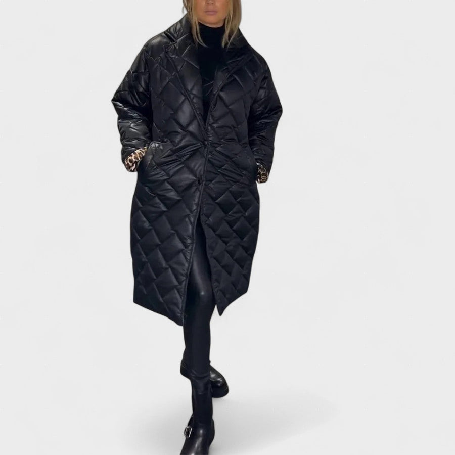 Isela™ | Cappotto reversibile con fodera elegante a leopardato