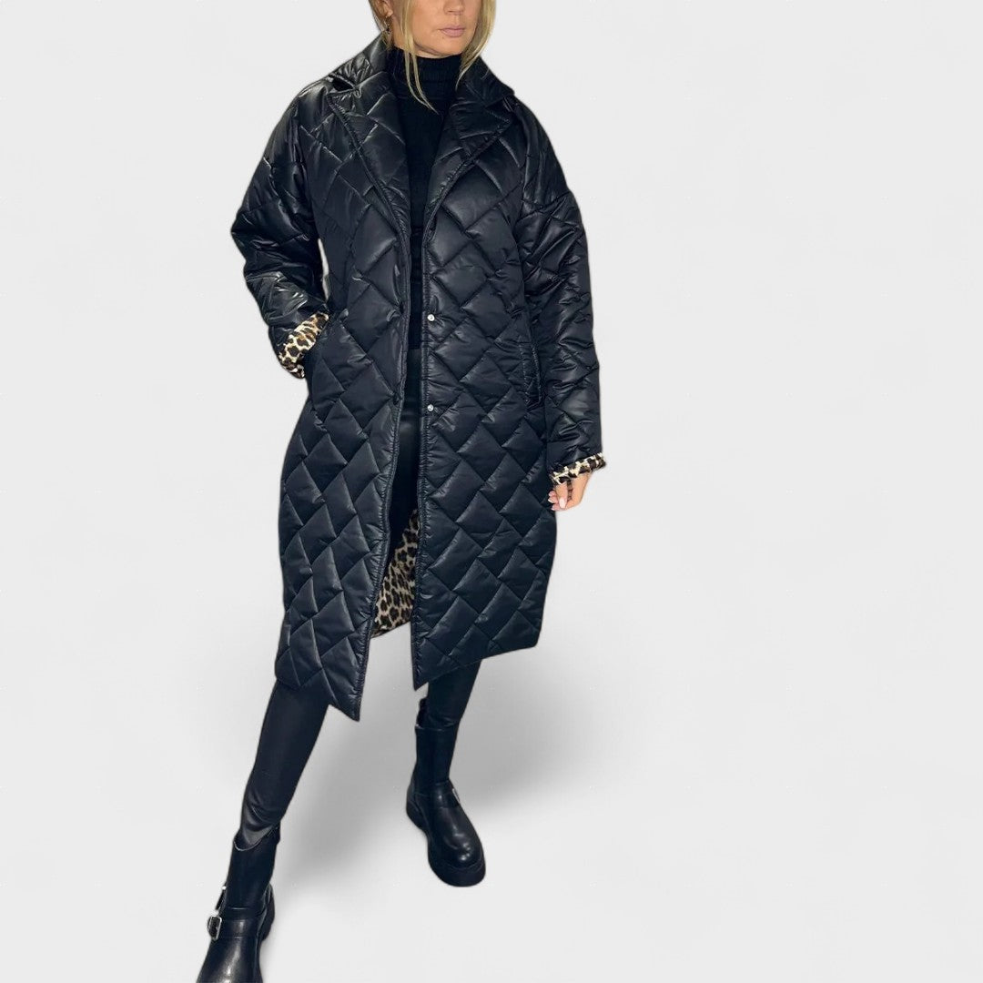 Isela™ | Cappotto reversibile con fodera elegante a leopardato