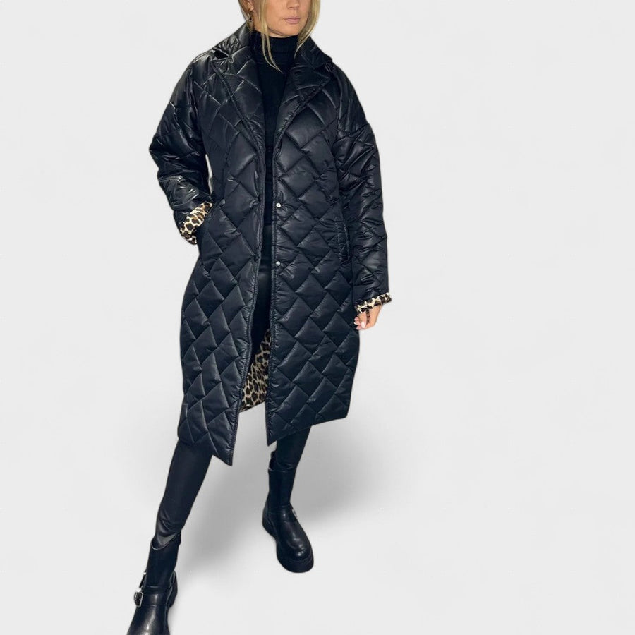 Isela™ | Cappotto reversibile con fodera elegante a leopardato