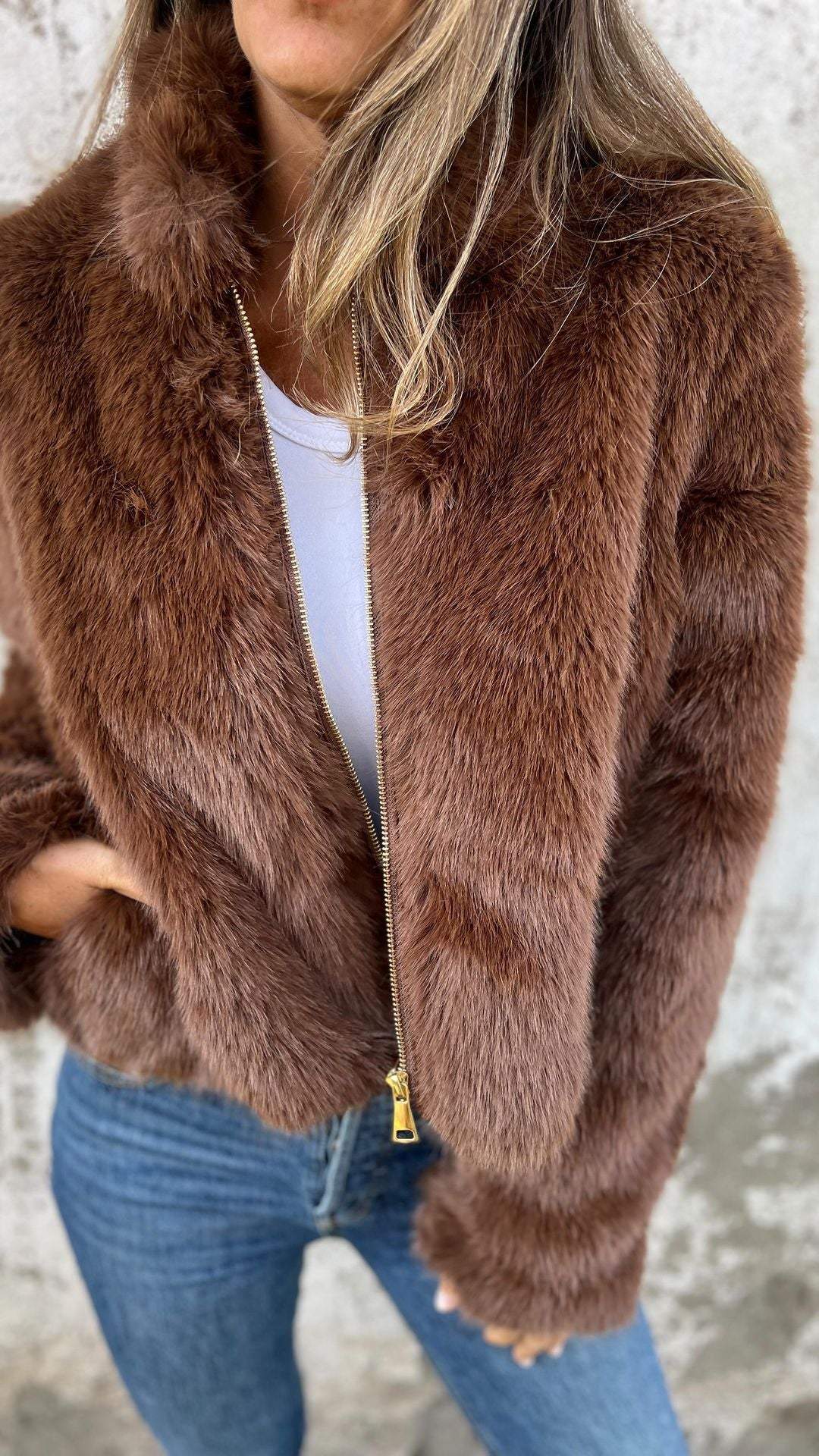 Cappotto con zip