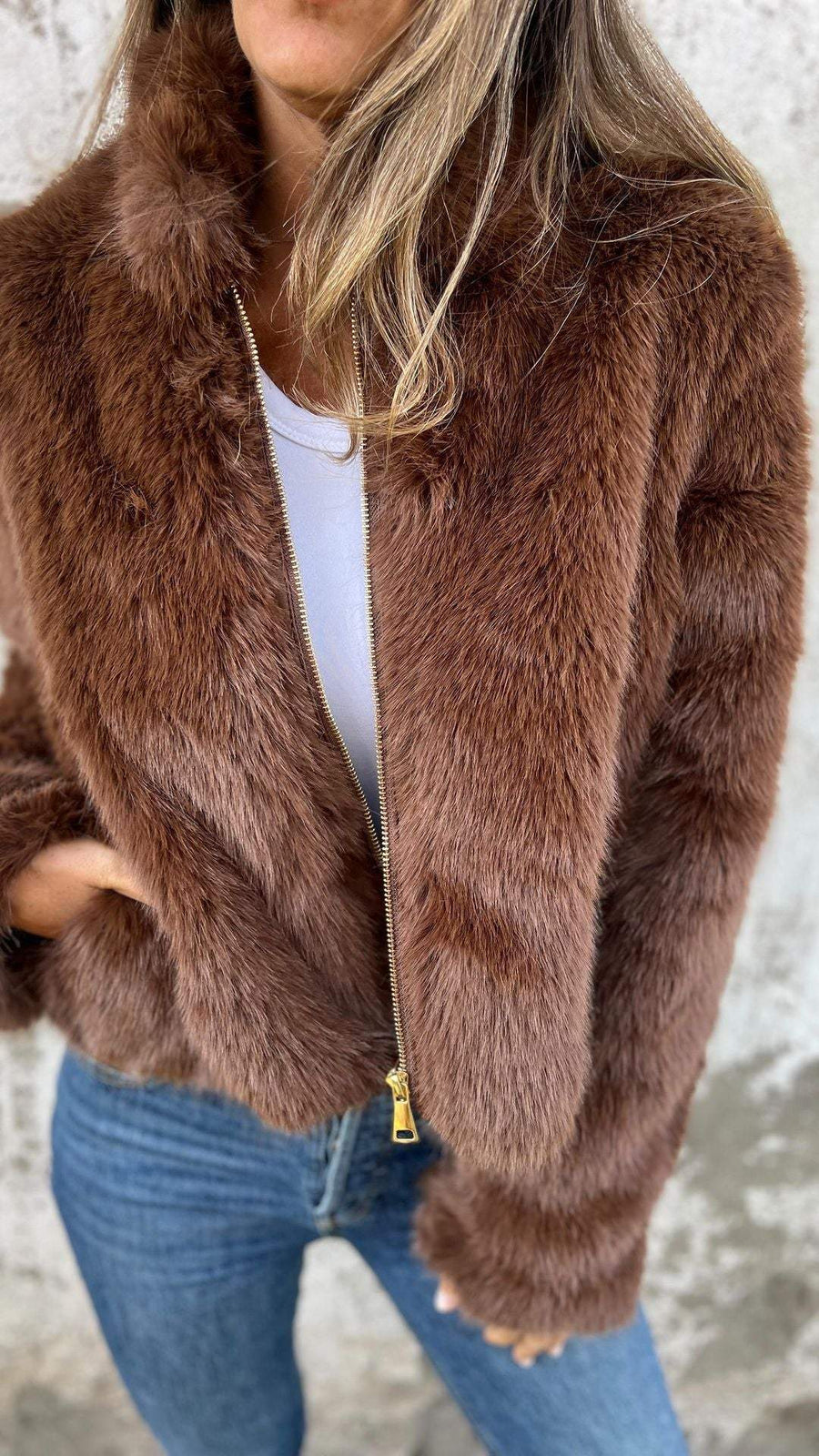Cappotto con zip