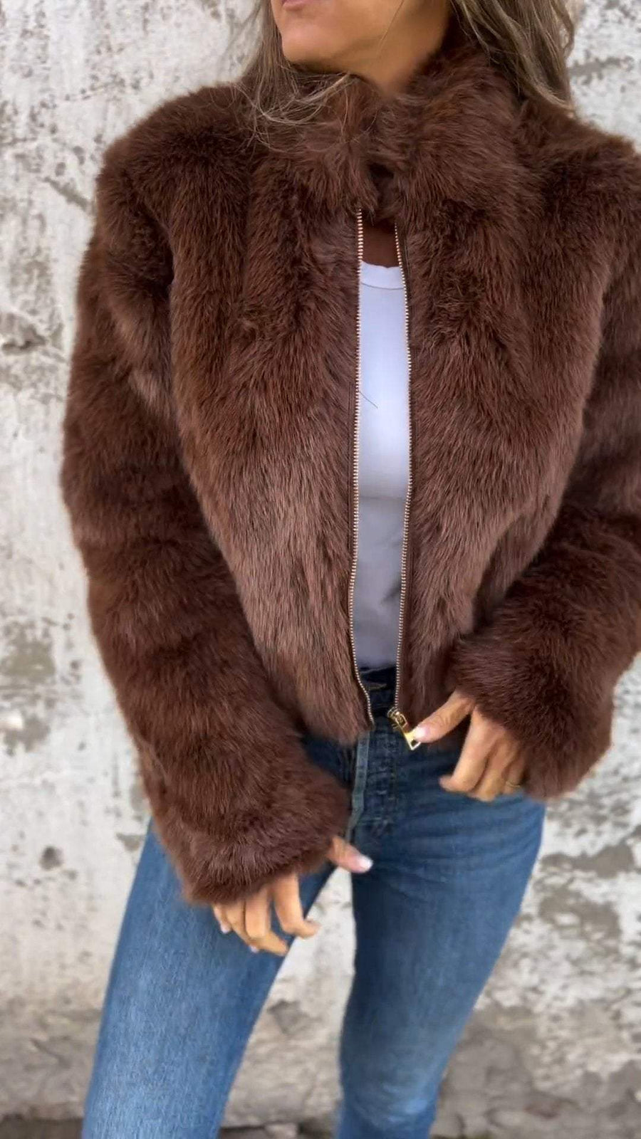 Cappotto con zip