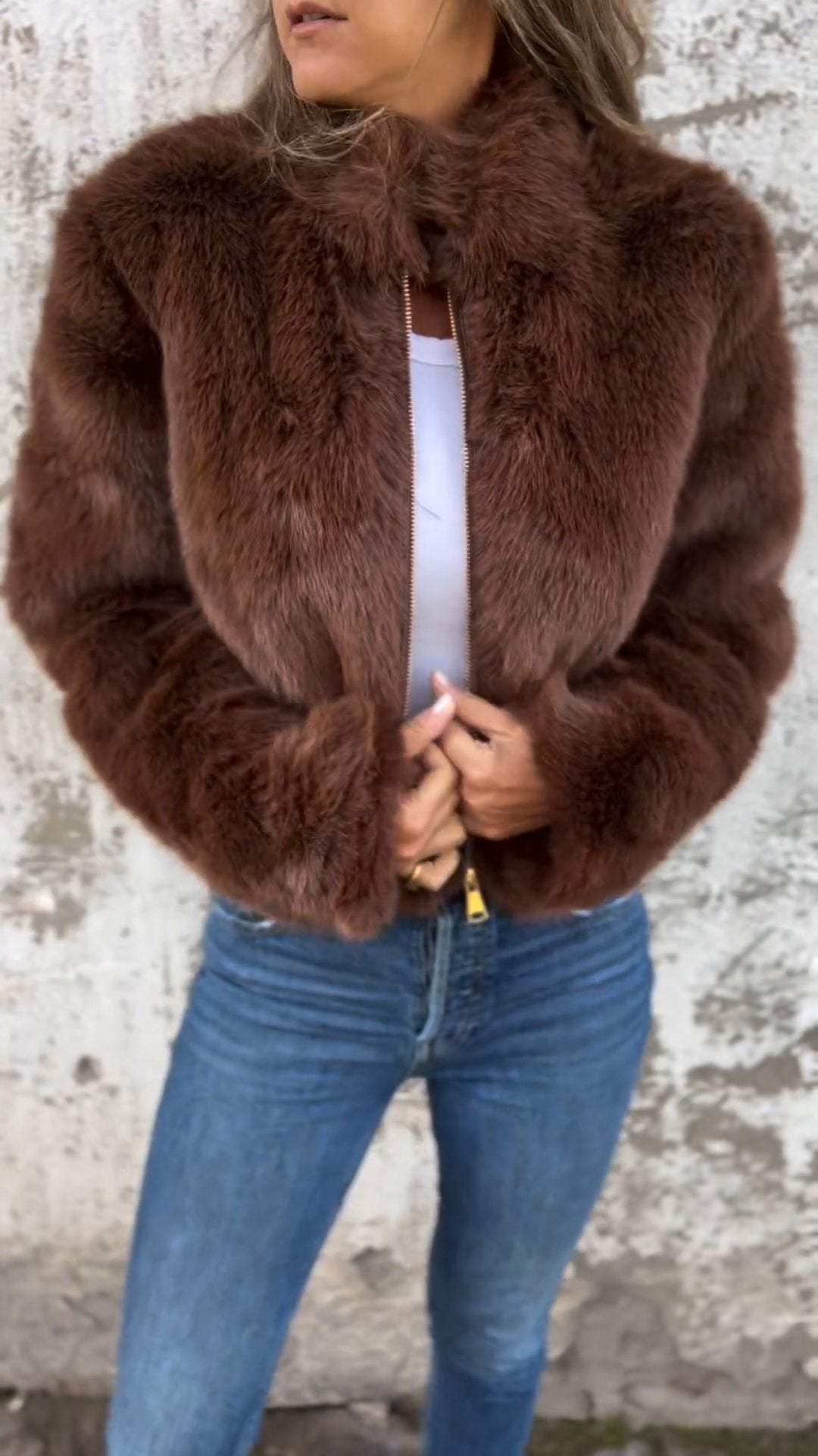 Cappotto con zip