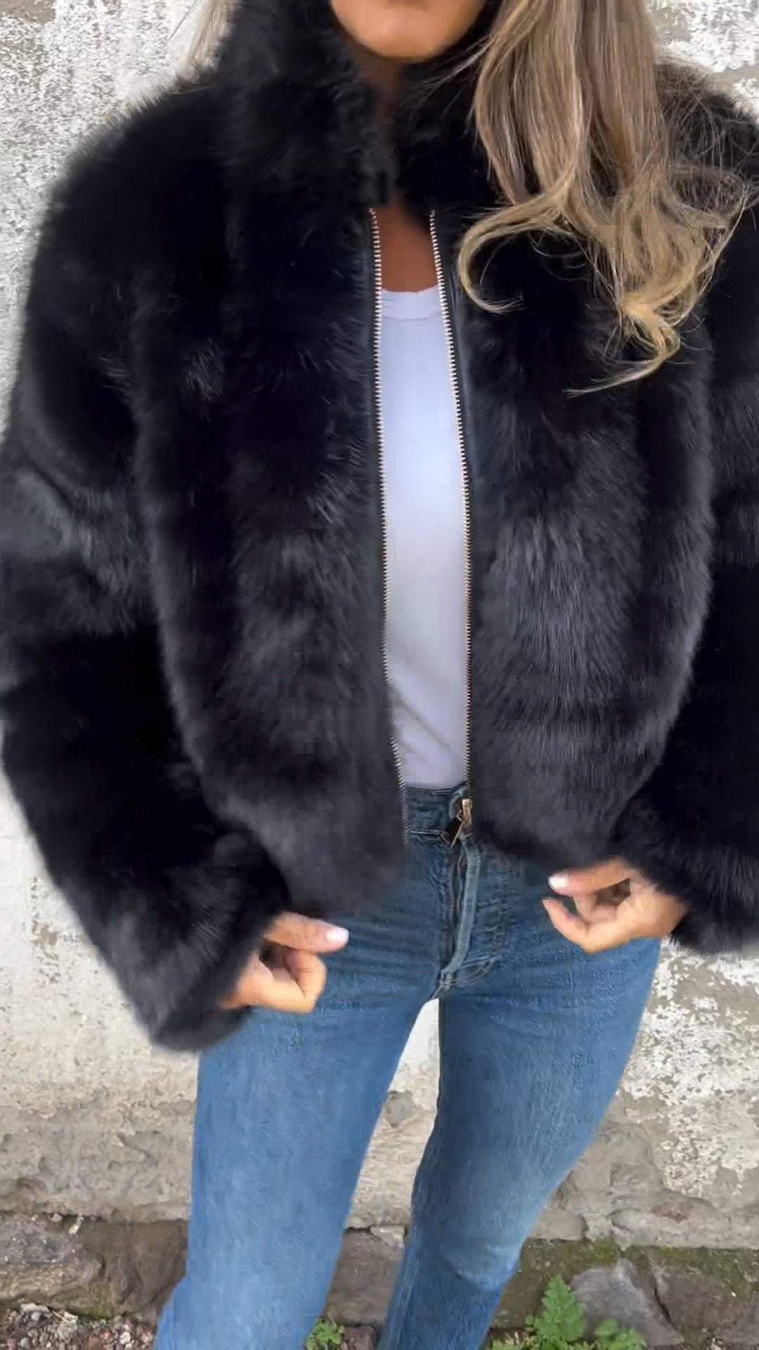 Cappotto con zip