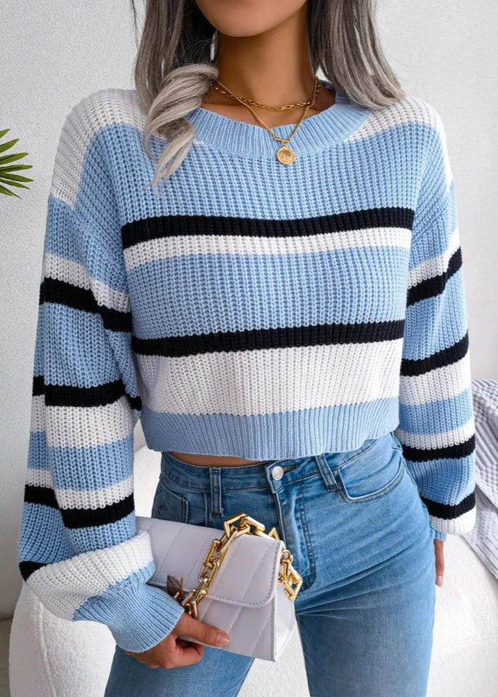 Vera™ | Maglione Corto a Righe