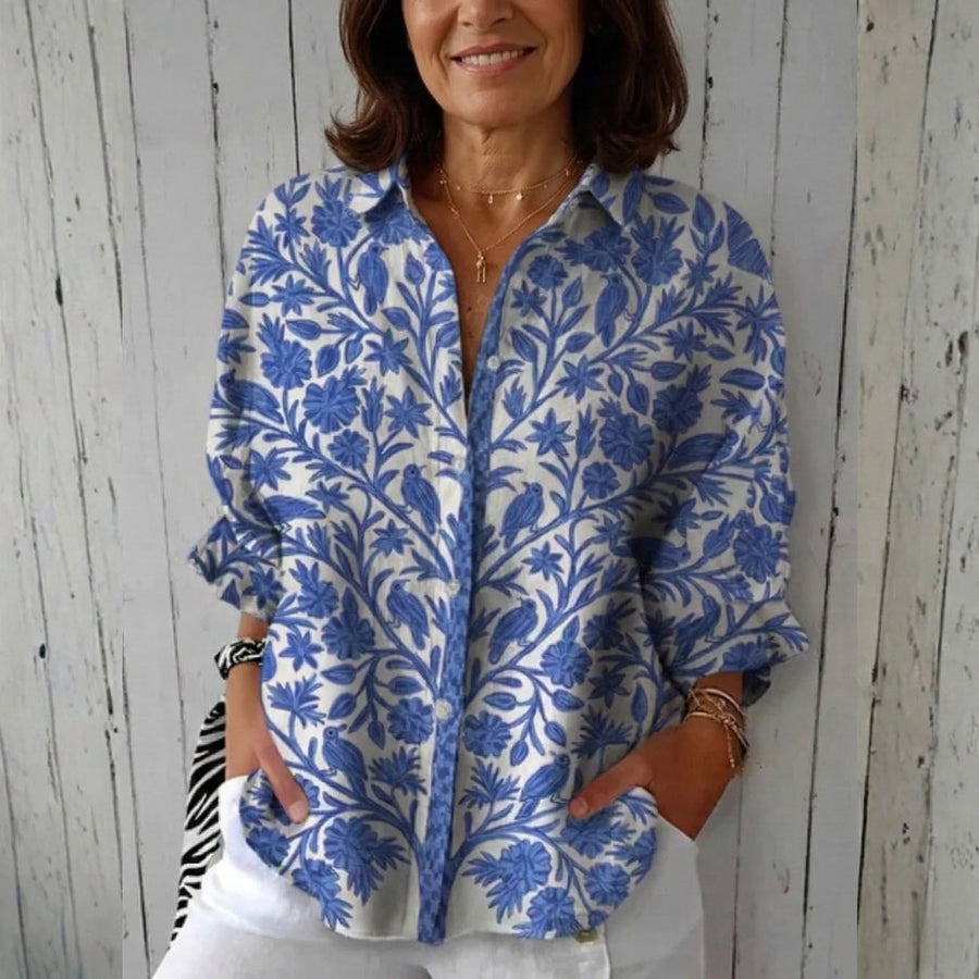 Isabella | Blusa Giardino Blu