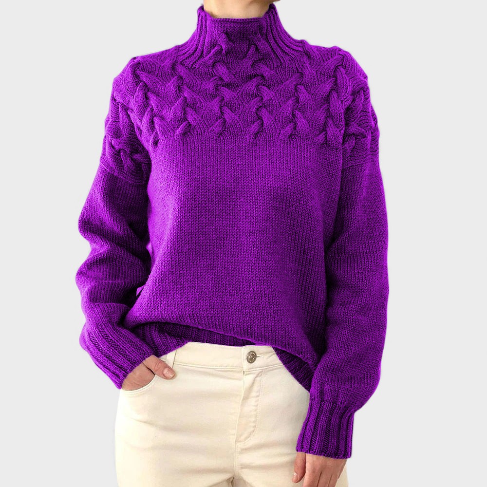 Nora™ | Maglione a maglia caldo con collo alto