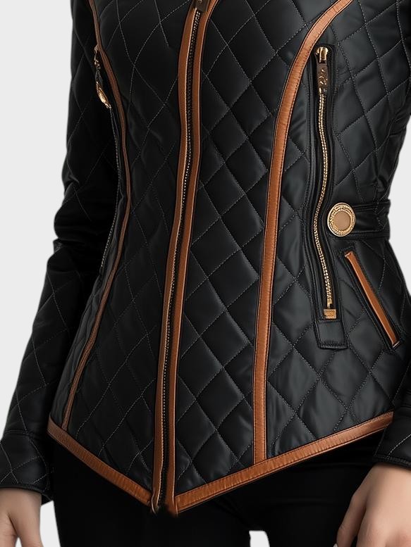 Laura™ | Giacca imbottita con design a rombi