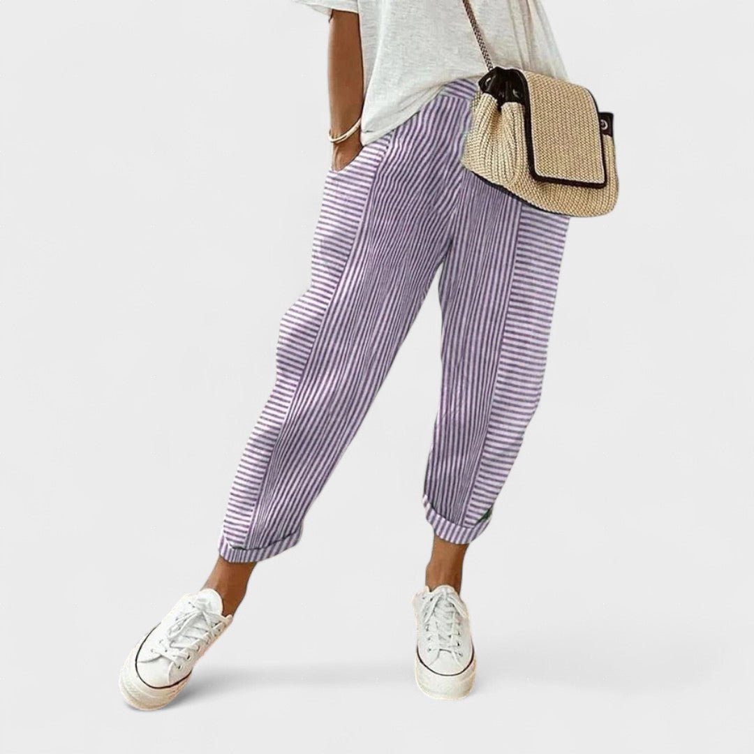 Lucía™ | Pantaloni a Righe con Stile