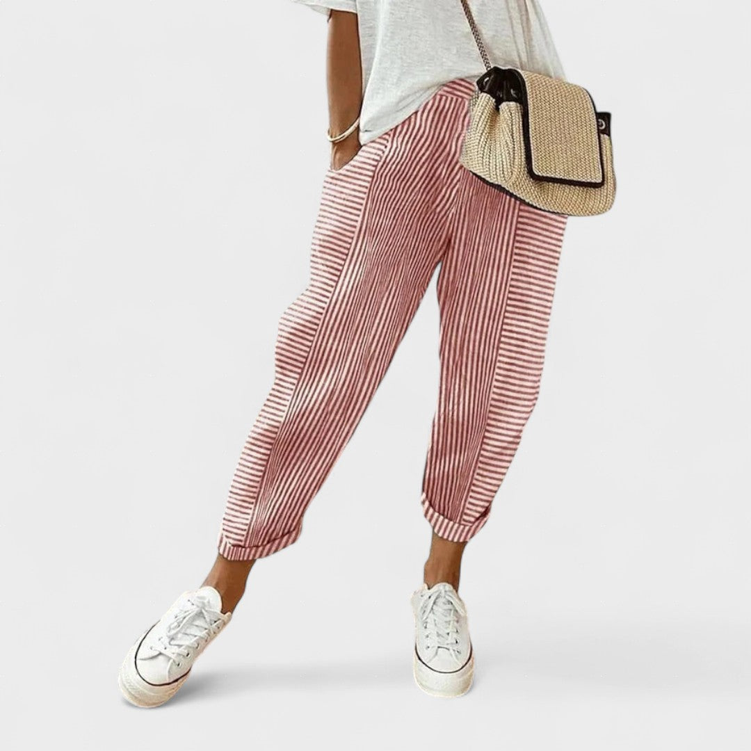 Lucía™ | Pantaloni a Righe con Stile