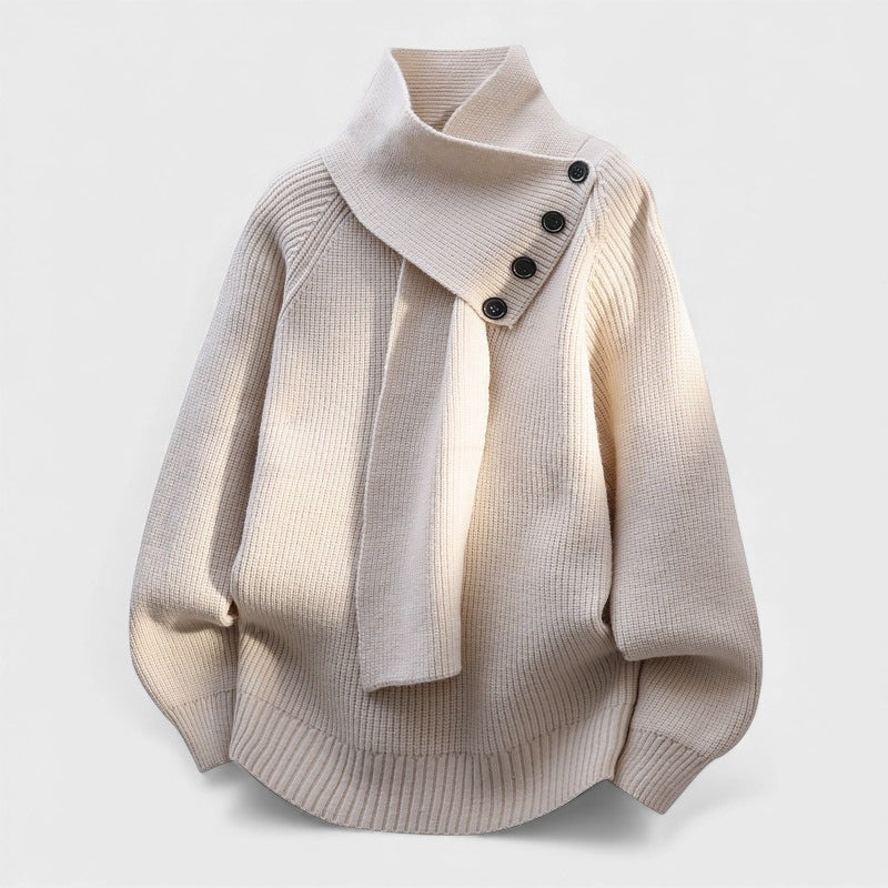 Cayetana™ | Maglione elegante con colletto avvolgente