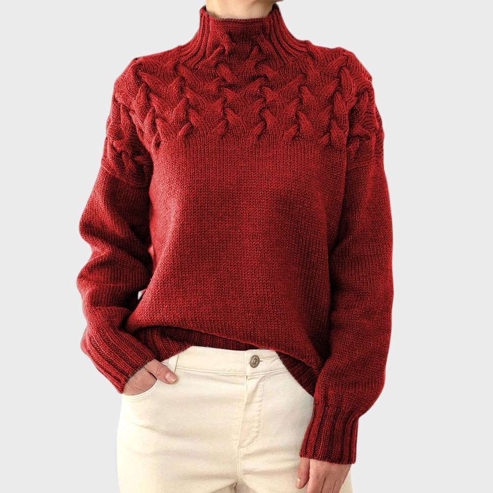 Nora™ | Maglione a maglia caldo con collo alto